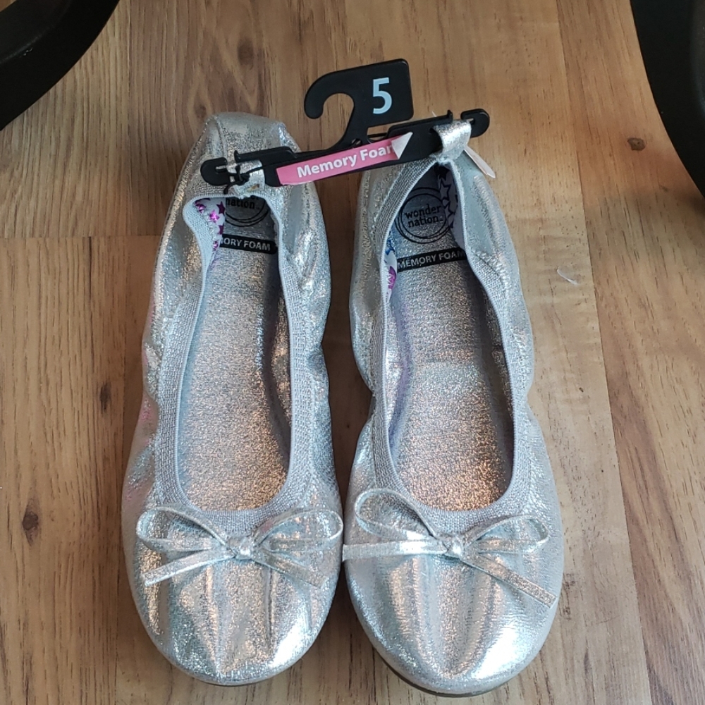 Silver Metallic Flats